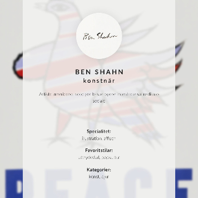 Poster McCarthy Peace (1968) with bird by Ben Shahn