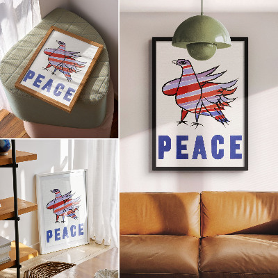 Poster McCarthy Peace (1968) with bird by Ben Shahn