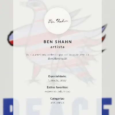 McCarthy Peace (1968) by Ben Shahn poster with bird design