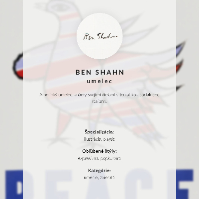 Poster McCarthy Peace (1968) with bird by Ben Shahn