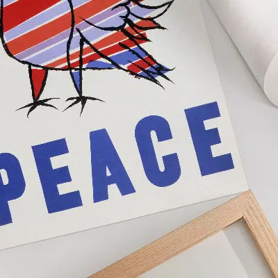 McCarthy Peace (1968) by Ben Shahn poster with bird design