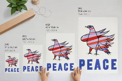 McCarthy Peace (1968) by Ben Shahn poster with bird design