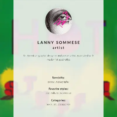Hot Stuff! 1985 Lanny Sommese decorative poster decorative poster