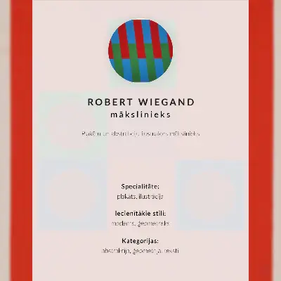 Robert Wiegand exhibition poster from 1965
