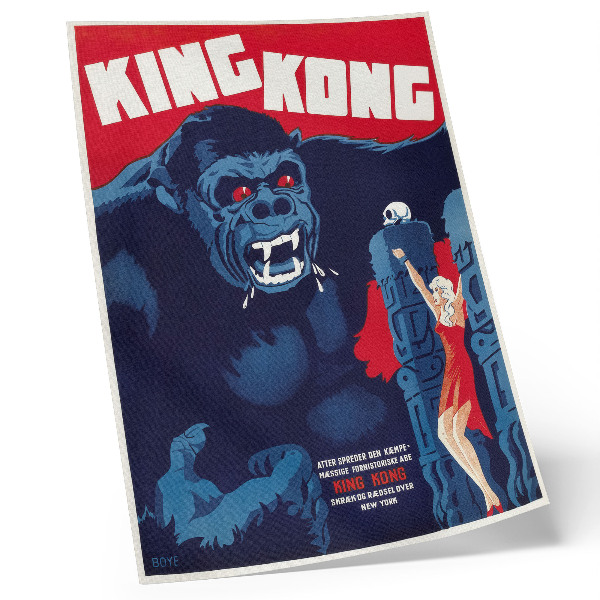 Premium wall art Danish movie poster for King Kong (1933)