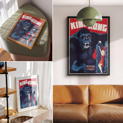 Premium wall art Danish movie poster for King Kong (1933)