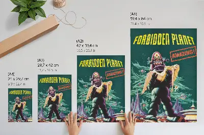 Forbidden Planet with Robby the Robot poster 1956 decorative wall art print