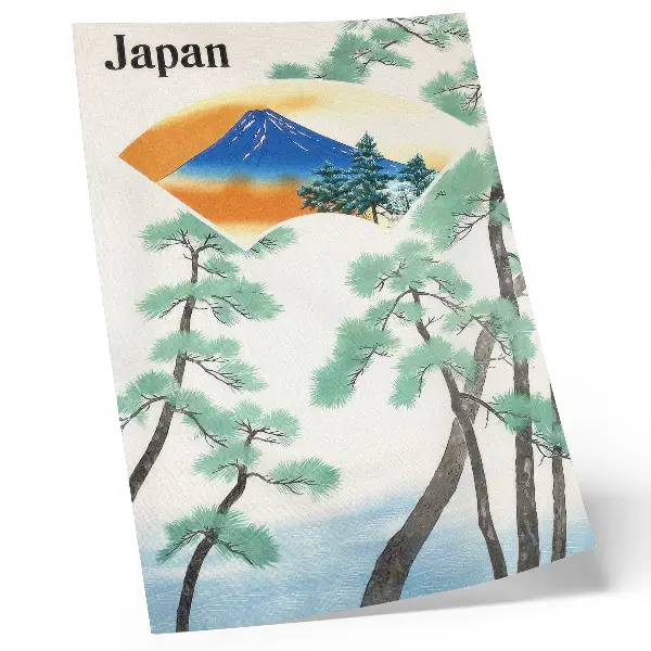 Travels of the Japanese Government Railway vintage illustration poster 1930 edition