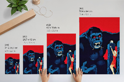 Premium wall art Danish film poster for King Kong (1933)