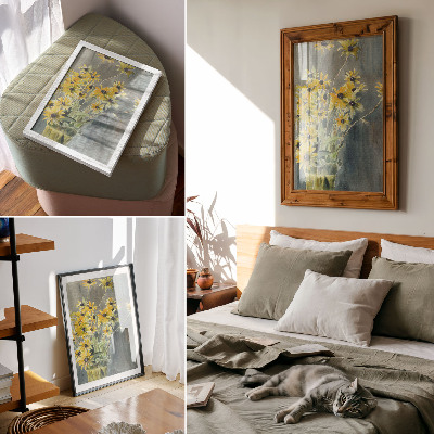 Premium wall art Vase with Rudbeckias (1915) by Hannah Borger Overbeck