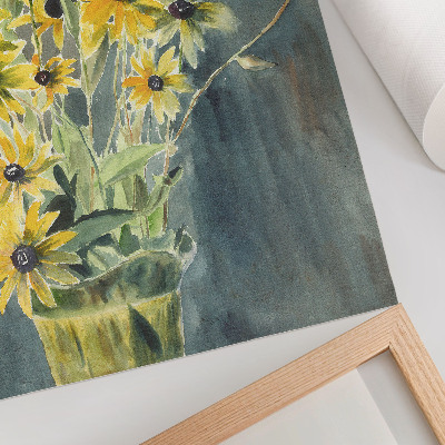 Premium wall art Vase with Rudbeckias (1915) by Hannah Borger Overbeck