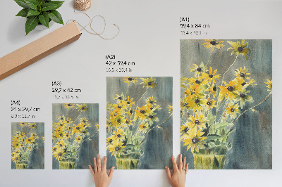 Premium wall art Vase with Rudbeckias (1915) by Hannah Borger Overbeck