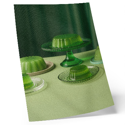 Premium wall art Green jellies on different plates