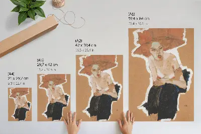 Premium wall art high-resolution print of The Mischievous One by Egon Schiele
