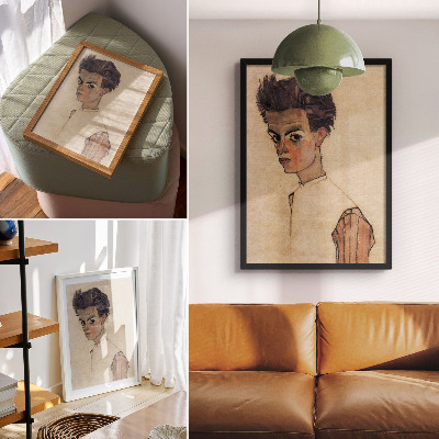 Premium wall art Self-portrait by Egon Schiele (1910)