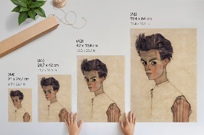 Premium wall art Self-portrait by Egon Schiele (1910)