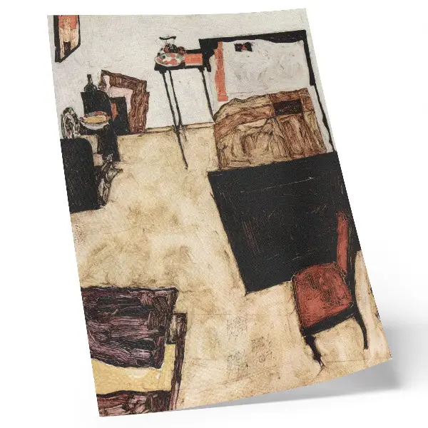 Poster featuring Schiele's Salon in Neulengbach (1911) by Egon Schiele