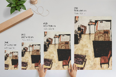 Poster Schiele's Salon in Neulengbach (1911) by Egon Schiele
