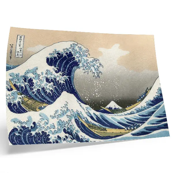 The Great Wave off Kanagawa by Hokusai Japanese ukiyo-e woodblock print poster