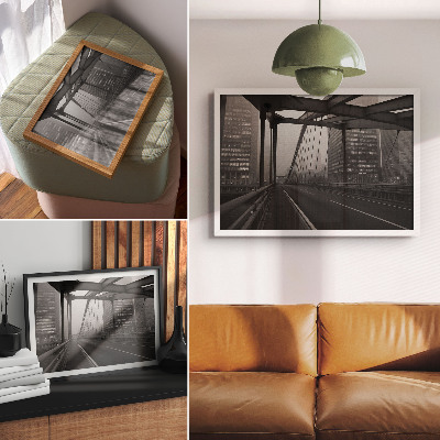 Photo canvas City Bridge majestic buildings austere elegance