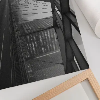 Photo canvas featuring a majestic city bridge with austere architectural elegance