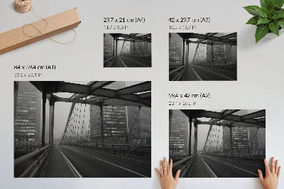 Photo canvas City Bridge majestic buildings austere elegance