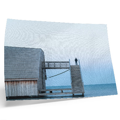 Photo canvas Minimalism, peace, person, stairs, architecture