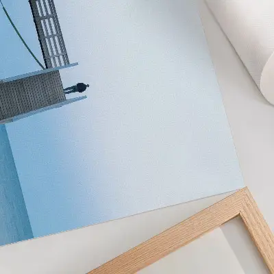 Photo canvas minimalist architecture featuring a person on stairs