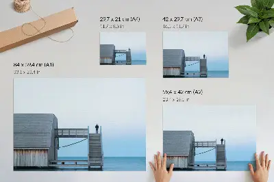 Photo canvas minimalist architecture featuring a person on stairs