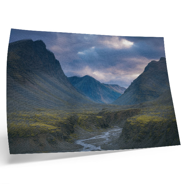 Decorative canvas print Mountains in the clouds blue peace nature