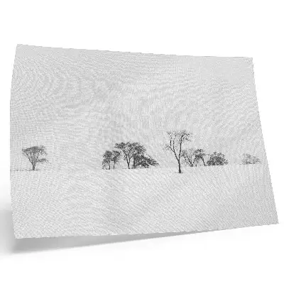 Poster minimalist winter forest scenery