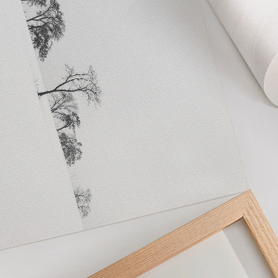 Poster Minimalist scenery winter trees peace