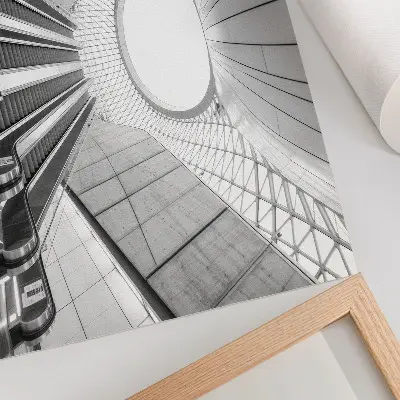Decorative canvas print minimalist futuristic architecture interior design