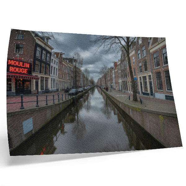 Poster Canal, gentle architecture, atmospheric sky