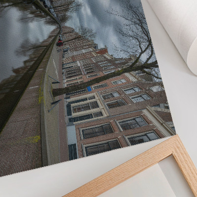 Poster Canal, gentle architecture, atmospheric sky