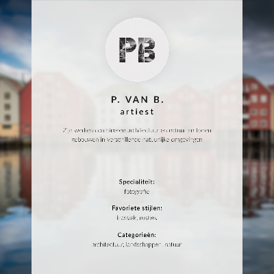Poster Colorful buildings by the water - a harmonious composition