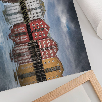 Poster Colorful buildings by the water - a harmonious composition