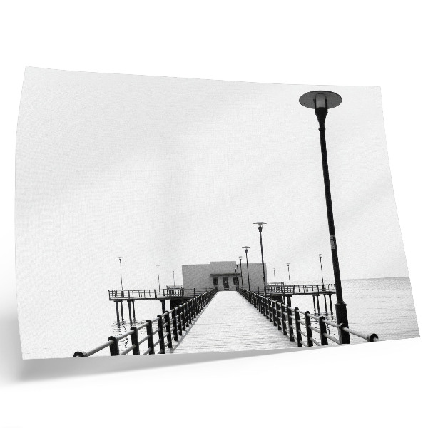Decorative canvas print Minimalist bridge, rectilinear architecture