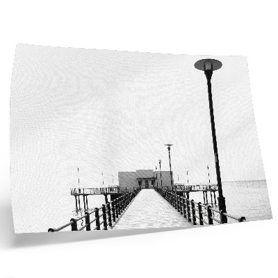 Decorative canvas print Minimalist bridge, rectilinear architecture