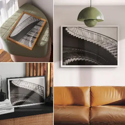 Photo canvas black and white elegance with modern forms