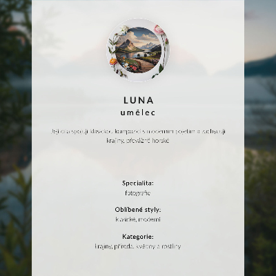 Poster Mountains lake person peaceful harmony of nature