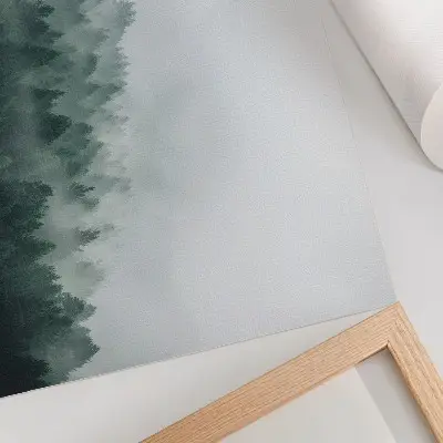 Misty forests poster exuding peace and mystery