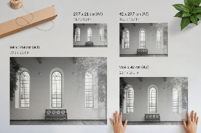 Decorative canvas print Minimalist interior with windows and plants