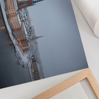 Photo canvas Winter city picturesque architecture harmony