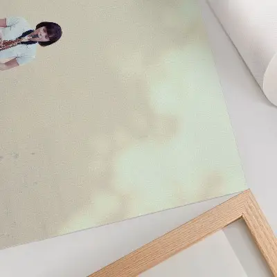 Minimalist poster with bright peace and music themed design
