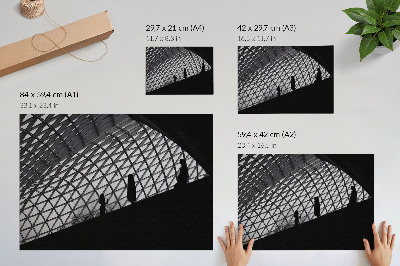 Decorative canvas print Modern roof silhouette contrast