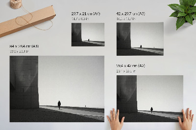 Decorative canvas print Minimalist silhouette, strong shadows, modern space
