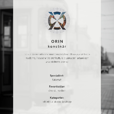 Poster Historic tenement houses in the evening with colorful light