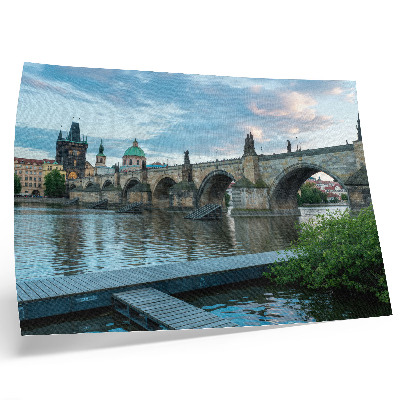 Photo canvas Bridge over the river historic architecture peace