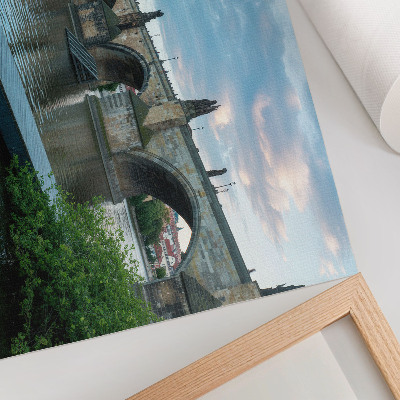 Photo canvas Bridge over the river historic architecture peace